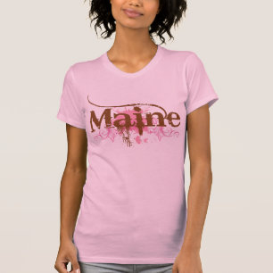 T-shirts Grunge cor-de-rosa de Maine