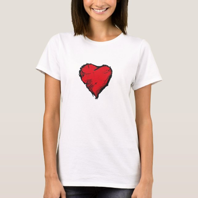 T-shirts Grunge Heart (Frente)