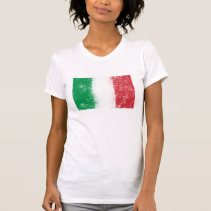 T-shirts Grunge Splatter Painted Flag da Itália