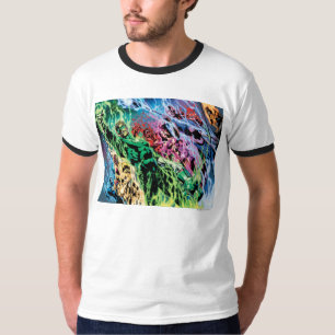 T-shirts Grupo verde da lanterna - cor