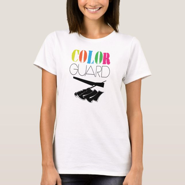 T-shirts Guarda de cores personalizável (Frente)