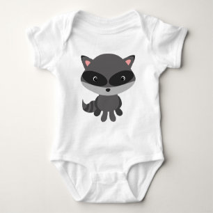 T-shirts Guaxinim bonito, adorável do bebê