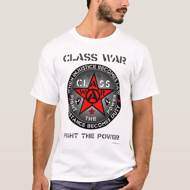 T-shirts GUERRA de CLASSE - lute o poder (Frente)