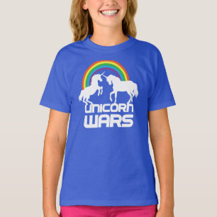 T-shirts Guerras dos unicórnios com o arco-íris