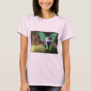 T-shirts Guerreiro da Doença de Lyme Cansado com Angel Win