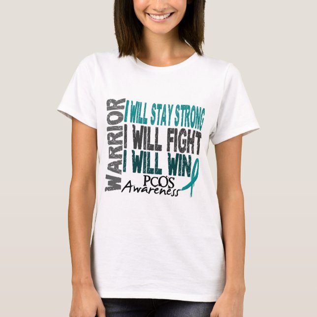 T-shirts Guerreiro de PCOS (Frente)