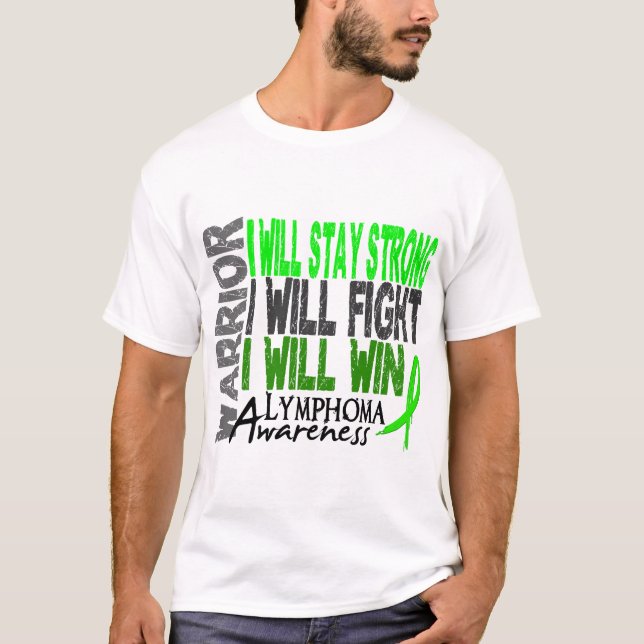 T-shirts Guerreiro do linfoma (Frente)