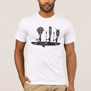 T-shirts Guerreiros africanos em uma canoa