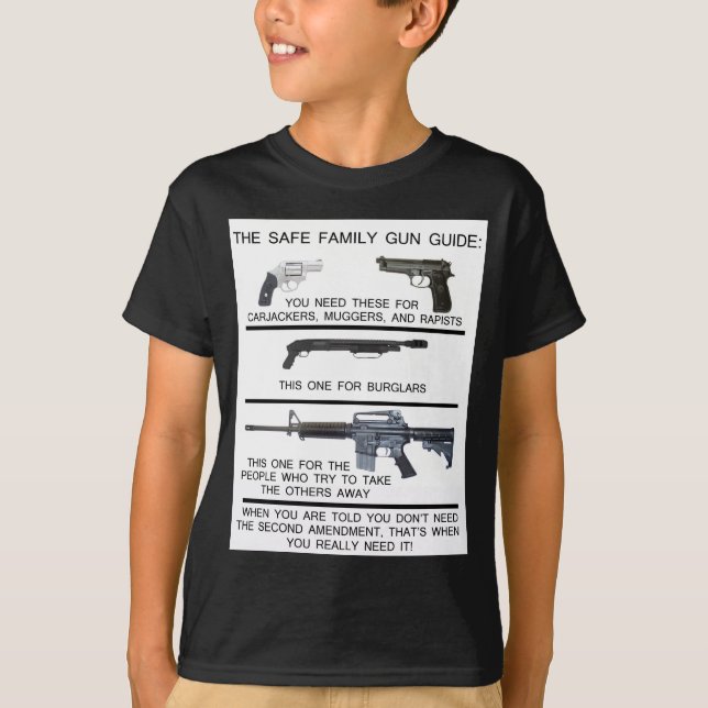 T-SHIRTS GUIA SEGURO DA ARMA DA FAMÍLIA (Frente)
