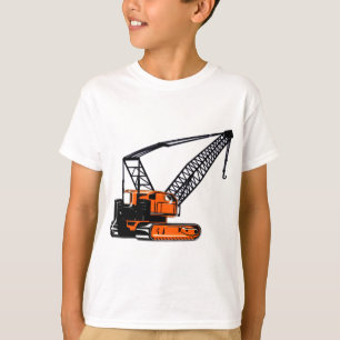 T-shirts Guindaste de construção alaranjado