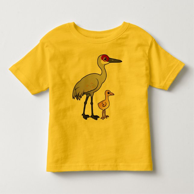 T-shirts Guindaste de Sandhill com pintinho (Frente)