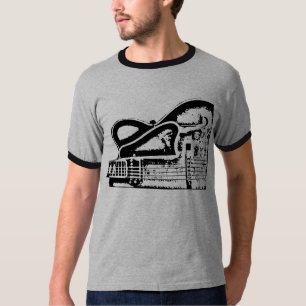 T-shirts Guitarra do jazz: Furos ocos de Archtop w/F do