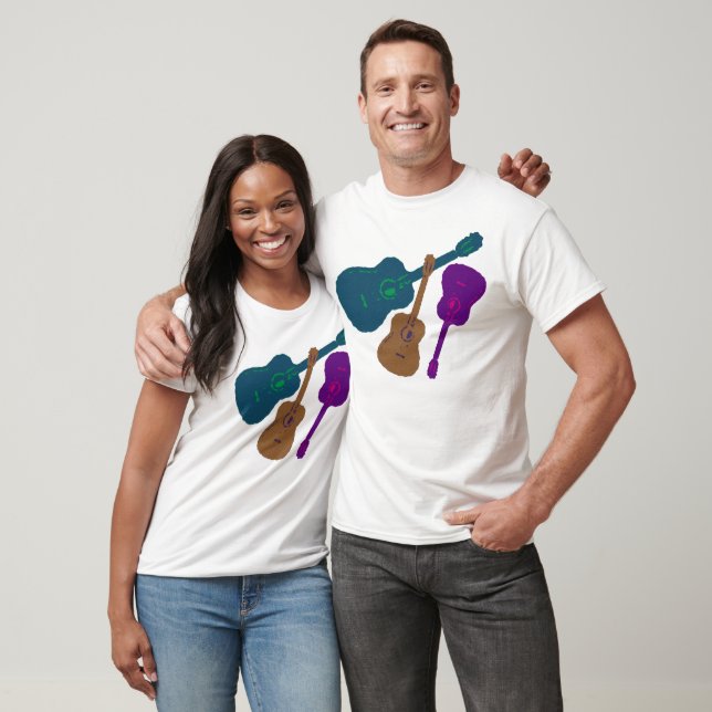 T-shirts Guitarras acústicas musicais (Unissex)