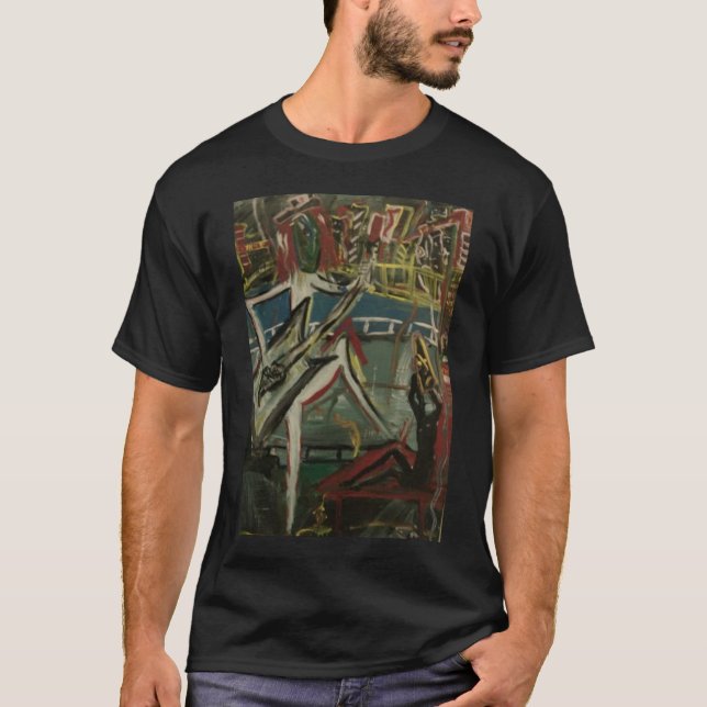 T-shirts Guitarrista Abstrato (Frente)
