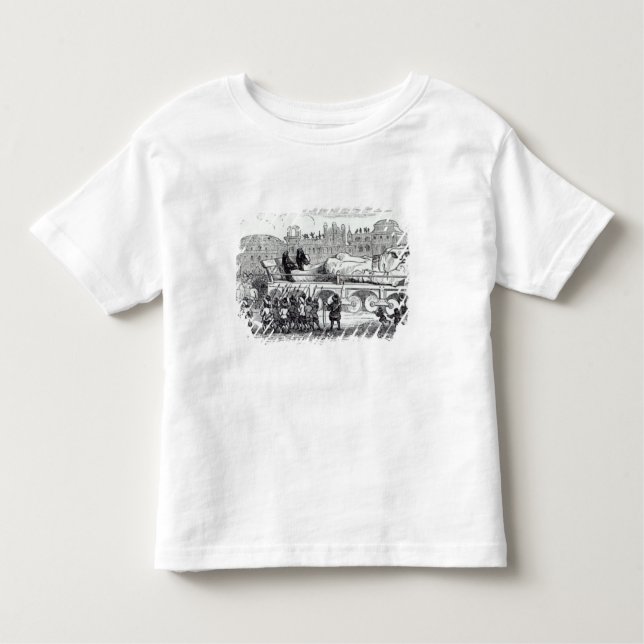 T-shirts Gulliver transportou ao Lilliputian (Frente)