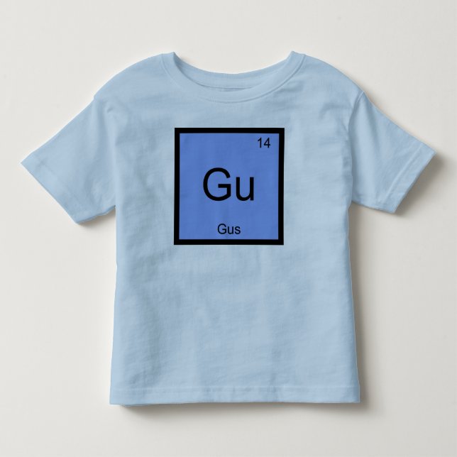 T-shirts Gus Nome Elemento Químico Tabela Periódica (Frente)