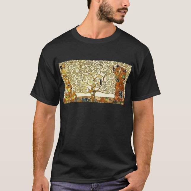 T-shirts Gustavo Klimt - a árvore da pintura da vida (Frente)