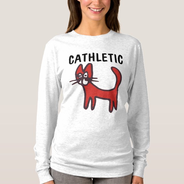 T-Shirts GYM CATLÉTICO DE GATO WORKOUT (Frente)