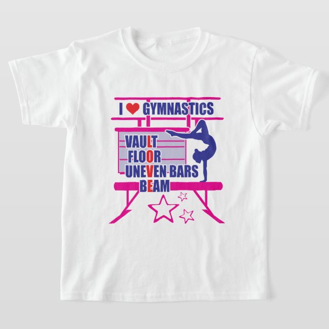 T-shirts Gymnast - I Love Gymnastics (Postura )