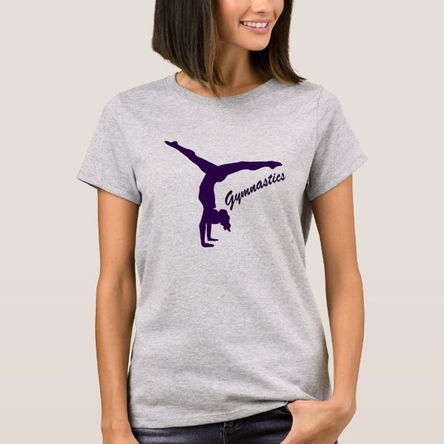 T-shirts Gymnastics Handstand Silhouette (Frente)