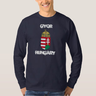 T-shirts Gyor, Hungria com brasão
