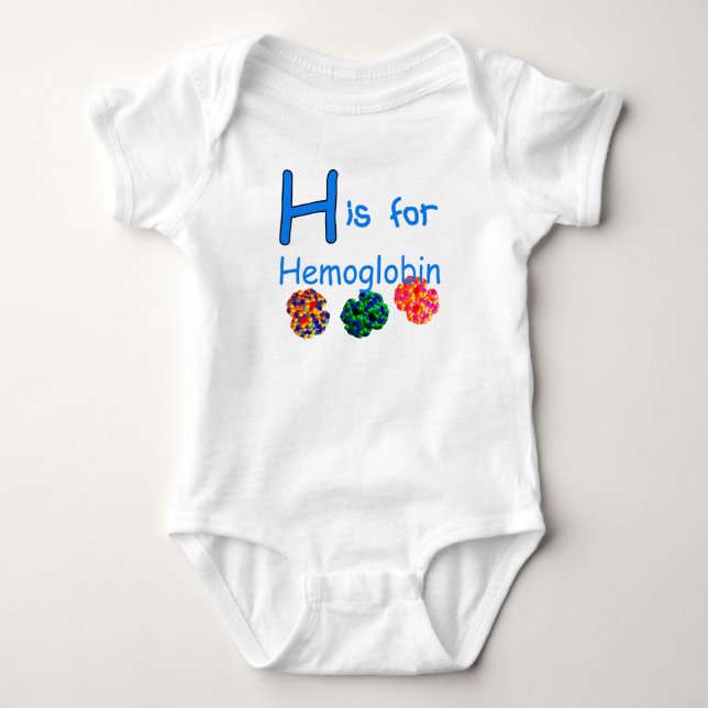 T-shirts H é para a hemoglobina (Frente)
