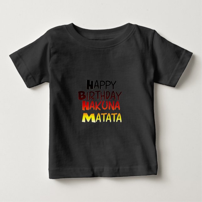 T-shirts Hakuna Matata Art Impressão (Frente)