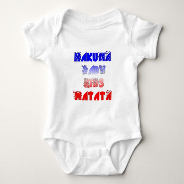 T-shirts Hakuna Matata Baby & Kids: Design de cor francesa (Frente)