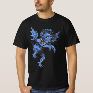 T-shirts Halloween Antigo, Gárgula Demônio Assustador