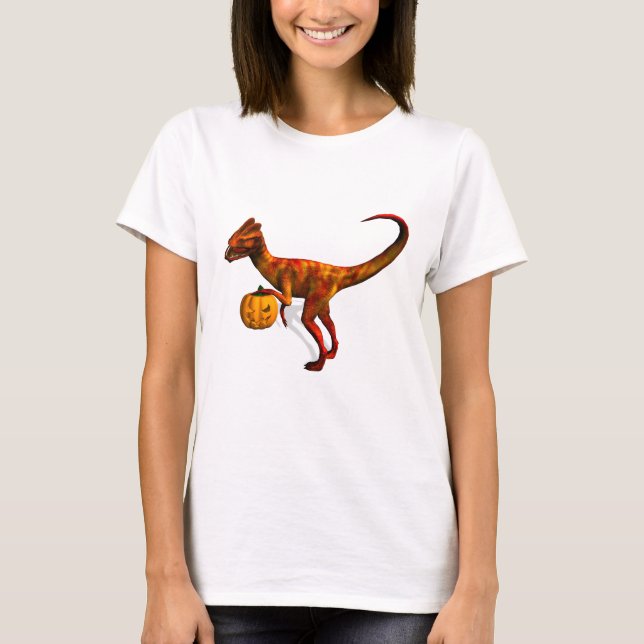 T-shirts Halloween Dilophosaurus (Frente)