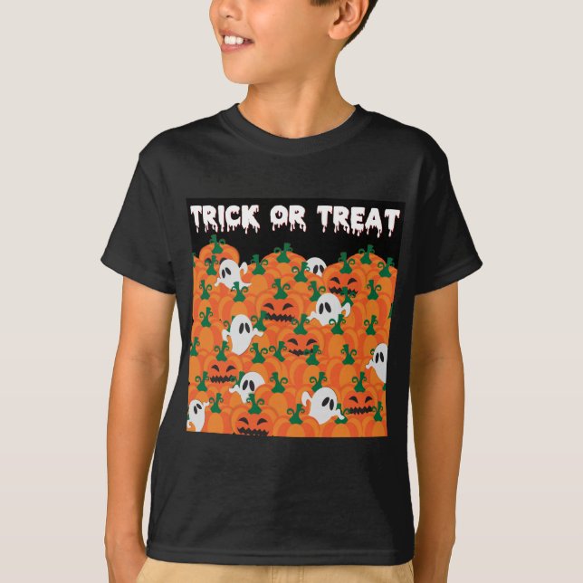 T-shirts Halloween Fantasmas Assombrados Pumpkin Patch (Frente)
