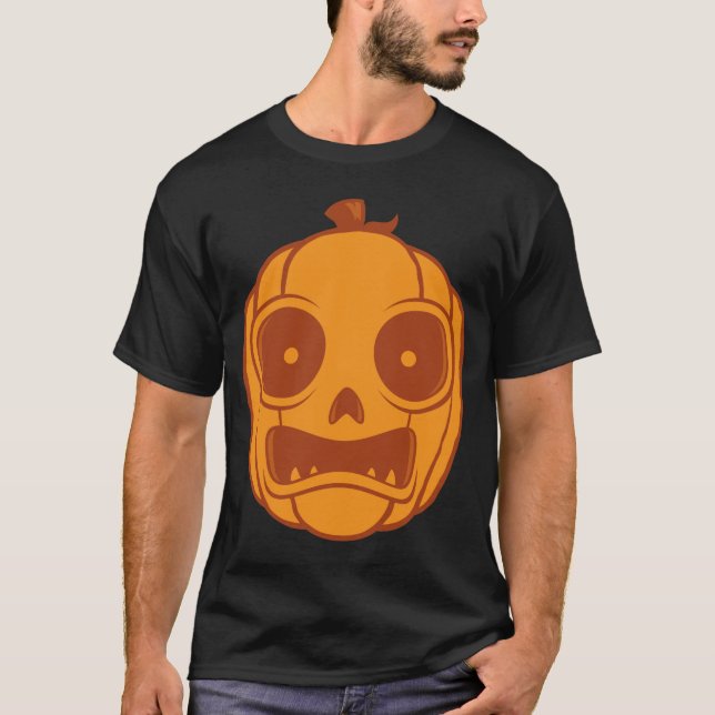 T-shirts Halloween Jack O Lantern Pumpkin (Frente)