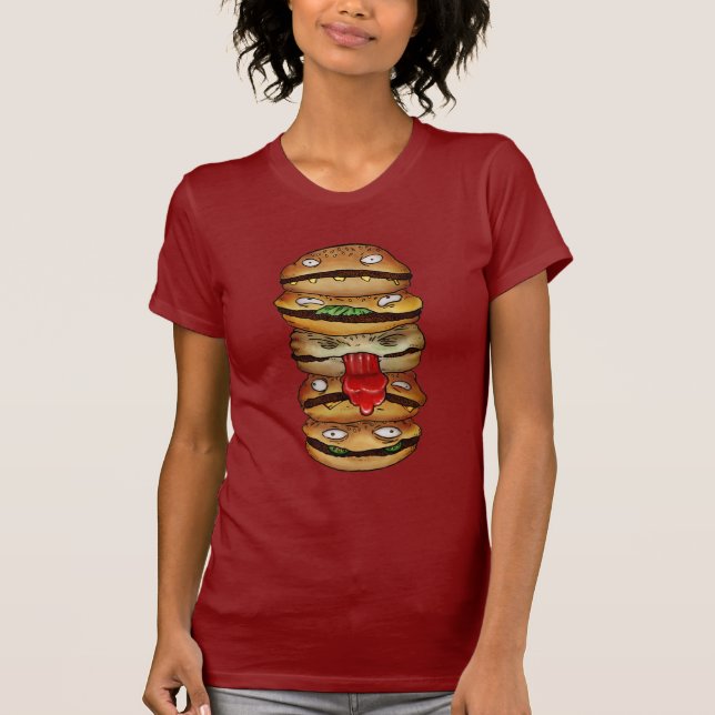 T-shirts Hamburguer vermelho! (Frente)