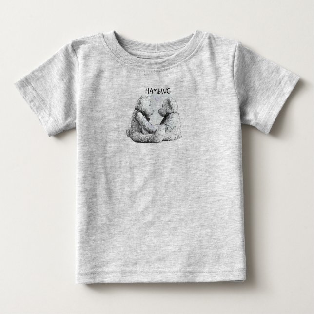 T-shirts HAMbWG - Camisa-T para crianças - Amor com Urso de (Frente)