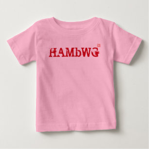 T-shirts HAMbWG - Cor-de-rosa com capuz vermelha
