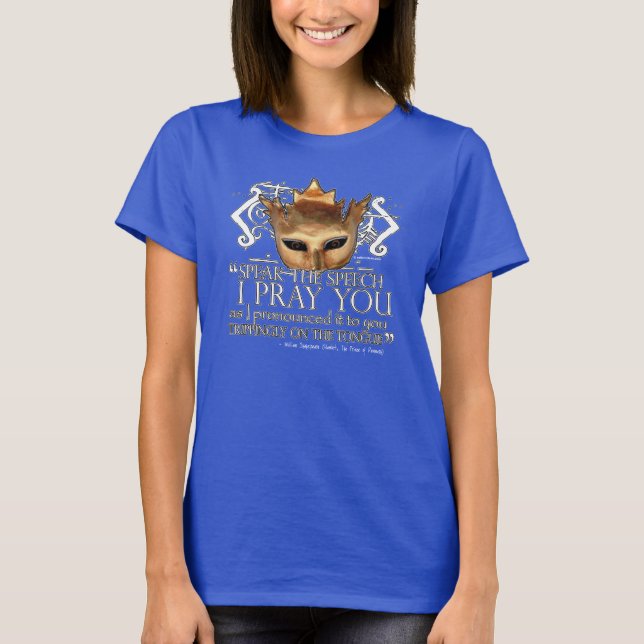 T-shirts Hamlet "Fale o discurso ..." (Frente)