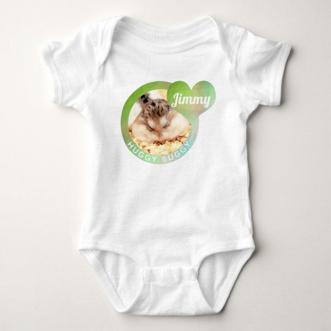 T-shirts HammyVille - Buggy do Coração de Hamster Bonito (Frente)