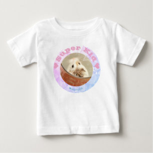 T-shirts HammyVille - Hamster Branco Marrom - Super Criança