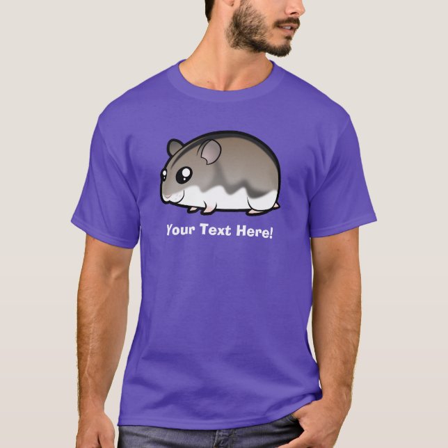 T-shirts Hamster Anão de Desenho Animado (Frente)