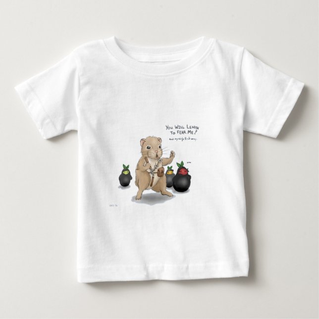 T-shirts Hamster e fruta de Ninja (Frente)