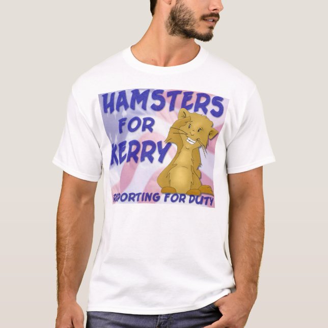 T-shirts Hamster para o Kerry demasiado (Frente)
