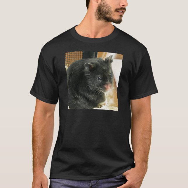 T-shirts Hamster preto (Frente)