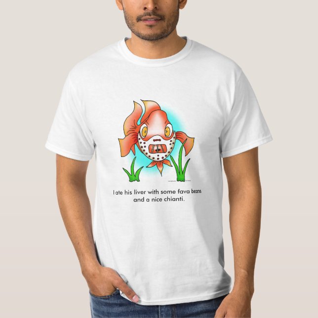 T-shirts Hanibal, eu comi seu fígado com algum fava… (Frente)