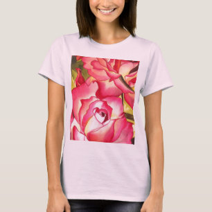 T-shirts Hannah Gordon rosa rosa Rose aquarela