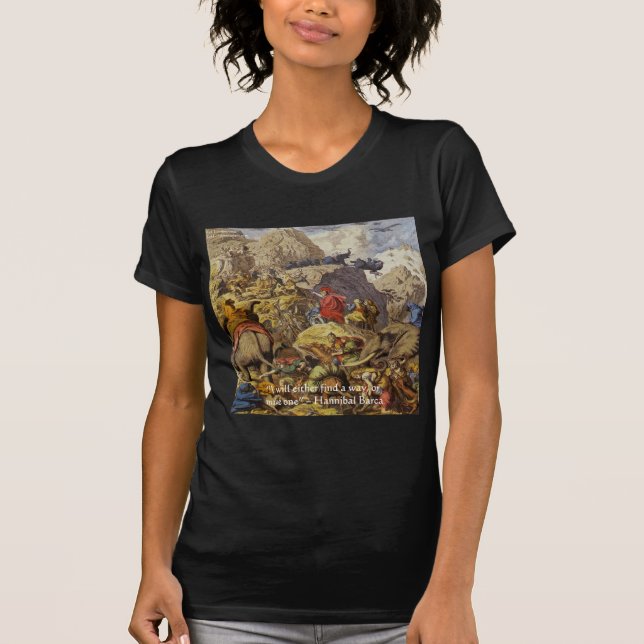 T-shirts Hannibal Barca & Exército & Presentes de Citações  (Frente)