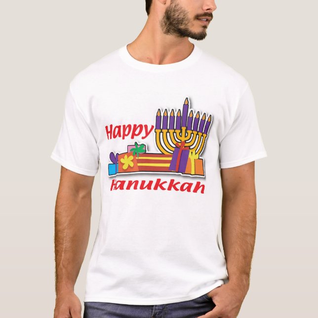 T-shirts Hanukkah feliz (Frente)