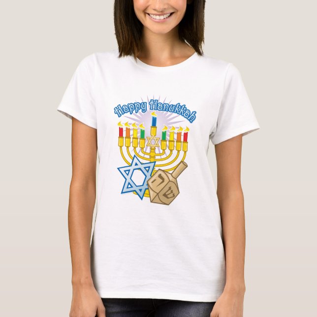 T-shirts Hanukkah feliz (Frente)