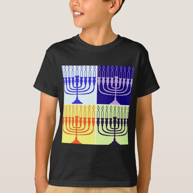 T-shirts Hanukkah Menorah (Frente)