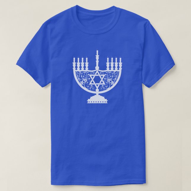 T-shirts Hanukkah Menorah (Frente do Design)