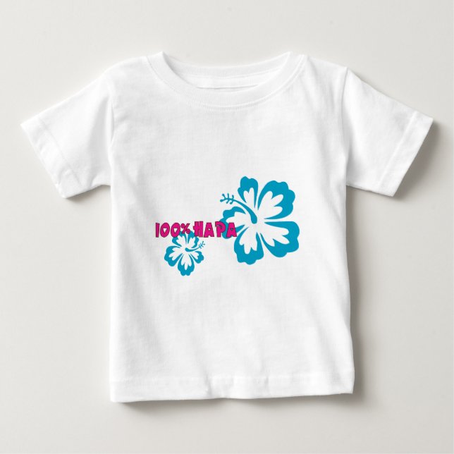 T-shirts Hapa 100% (com Hibiscus) (Frente)